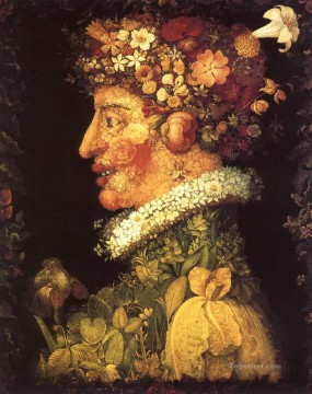 Printemps Giuseppe Arcimboldo flores clásicas Pinturas al óleo